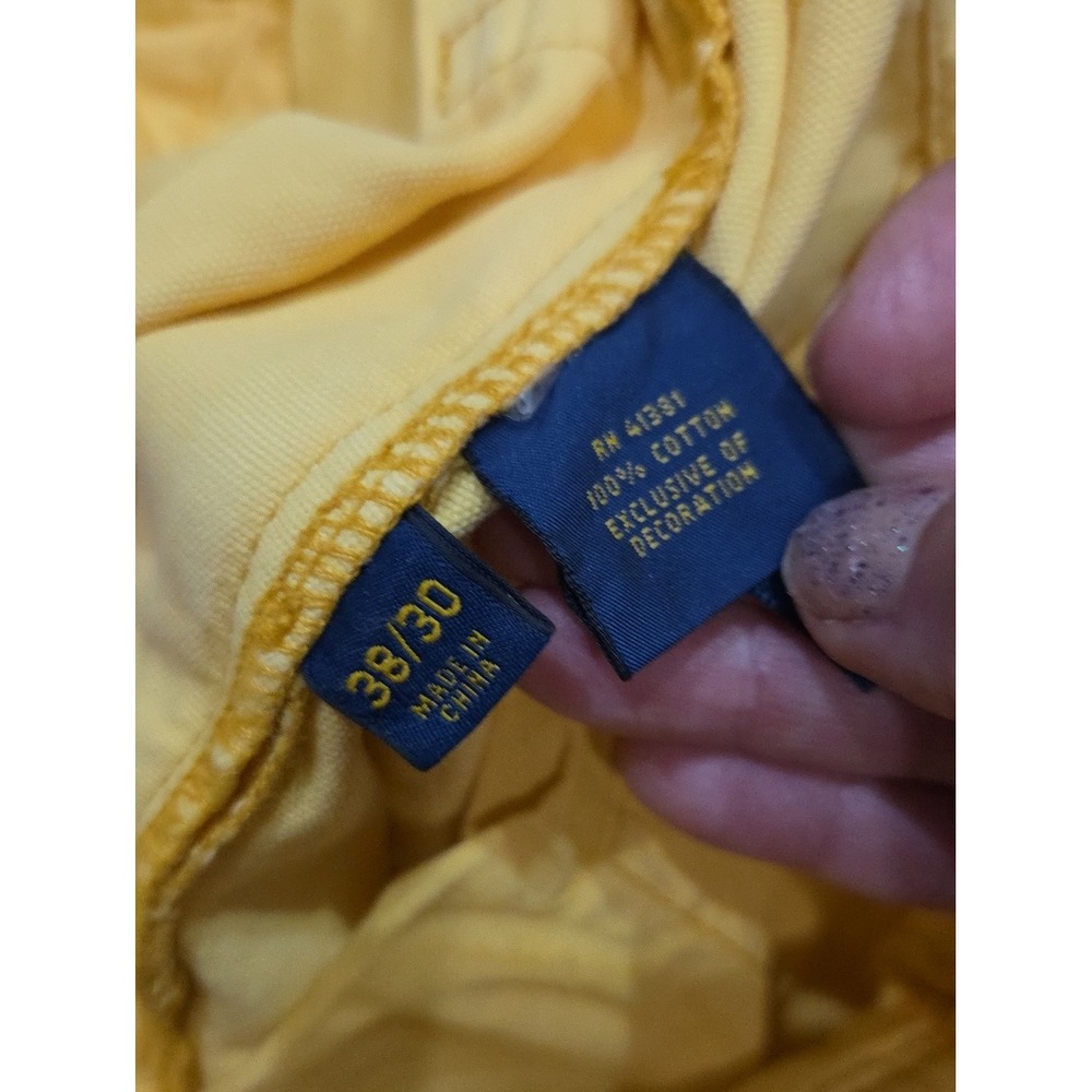 Polo Ralph Lauren Varick Slim Straight Preppy Heriatge Chino Yellow 38x30 Cotton - Picture 7 of 8